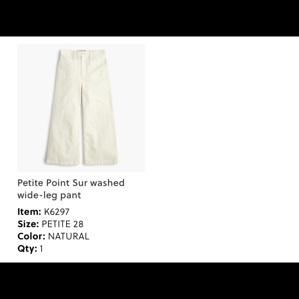 Petite Point Sur washed wide-leg pant